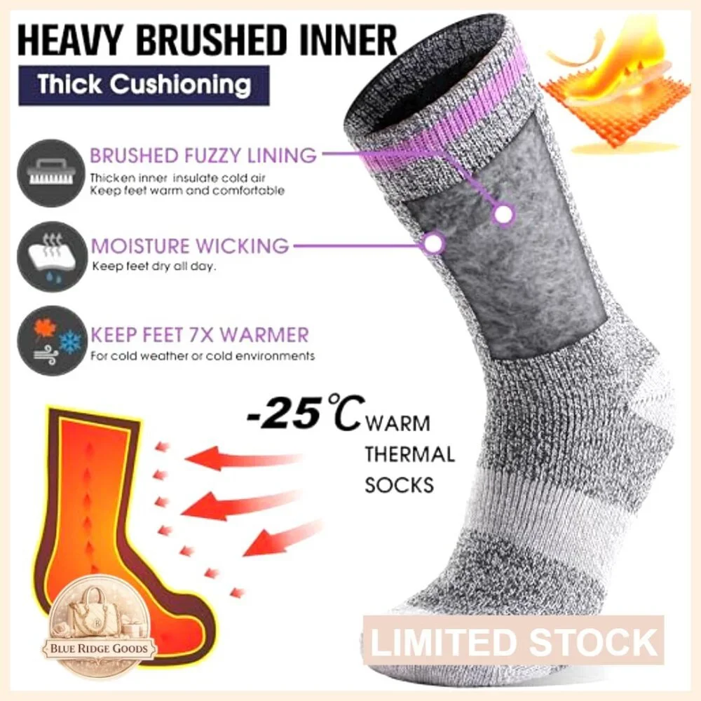 Thermal Winter Socks Thick Extra Warm Insulated Ski Boot Cold Weather